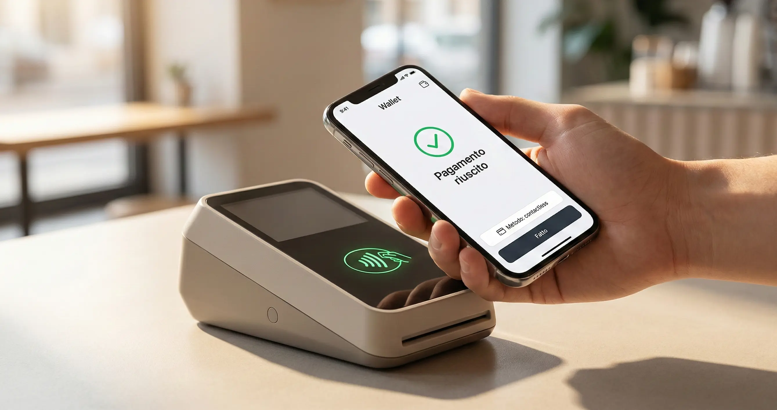 Smartphone con pagamento contactless per scommesse sportive