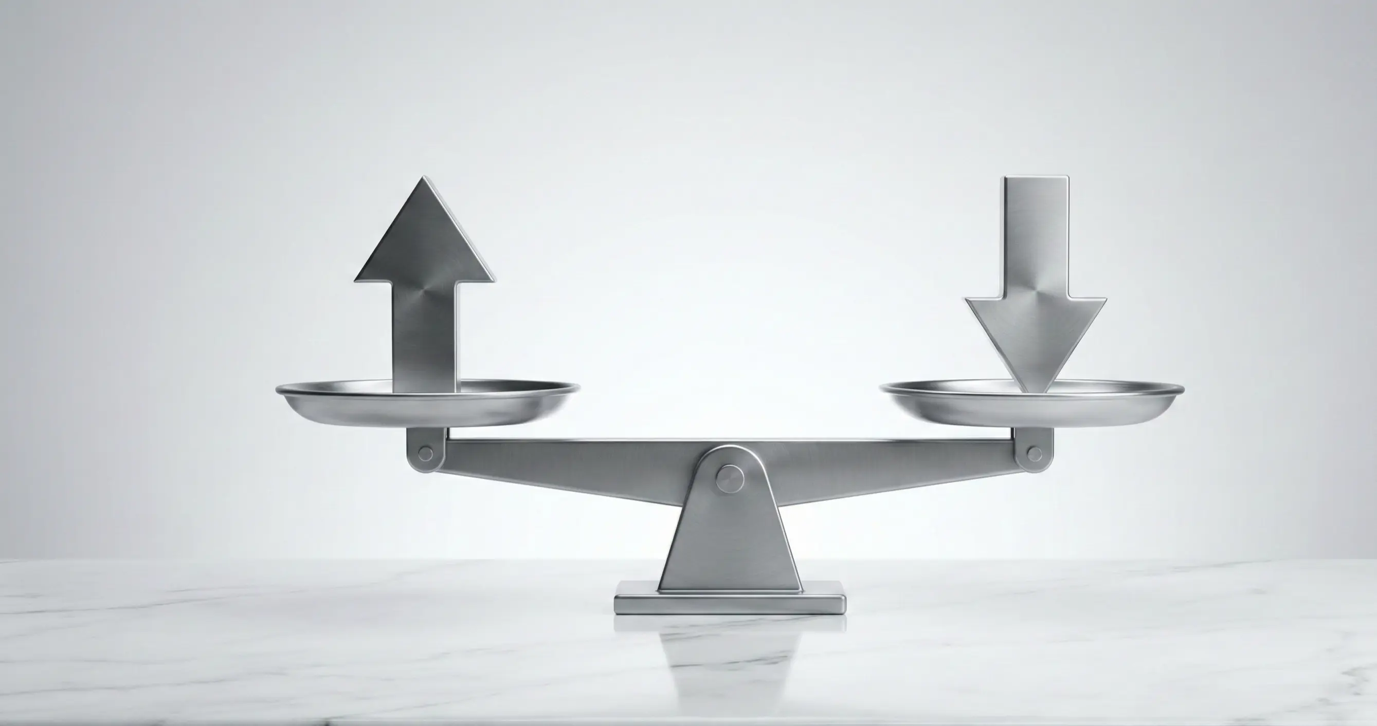 Bilancia simbolica che rappresenta equilibrio tra depositi e prelievi