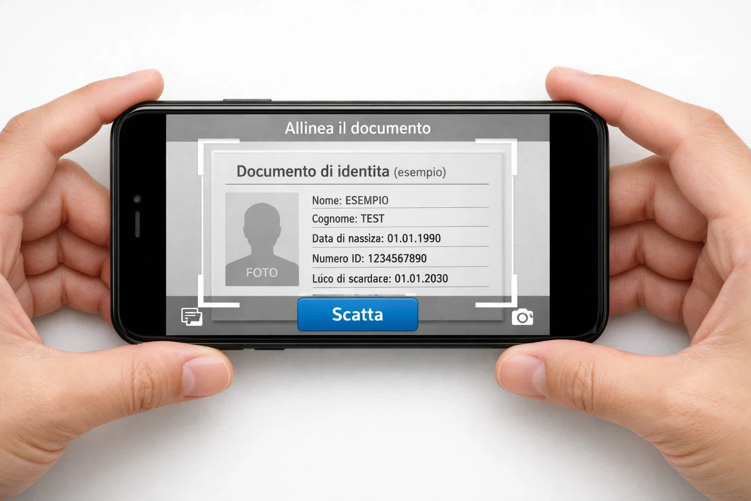 Fotografare documenti per la verifica online