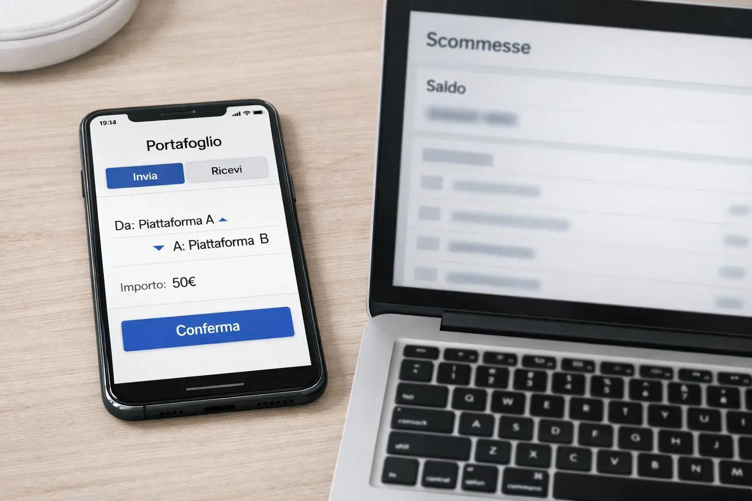 Trasferimento fondi tramite portafoglio elettronico