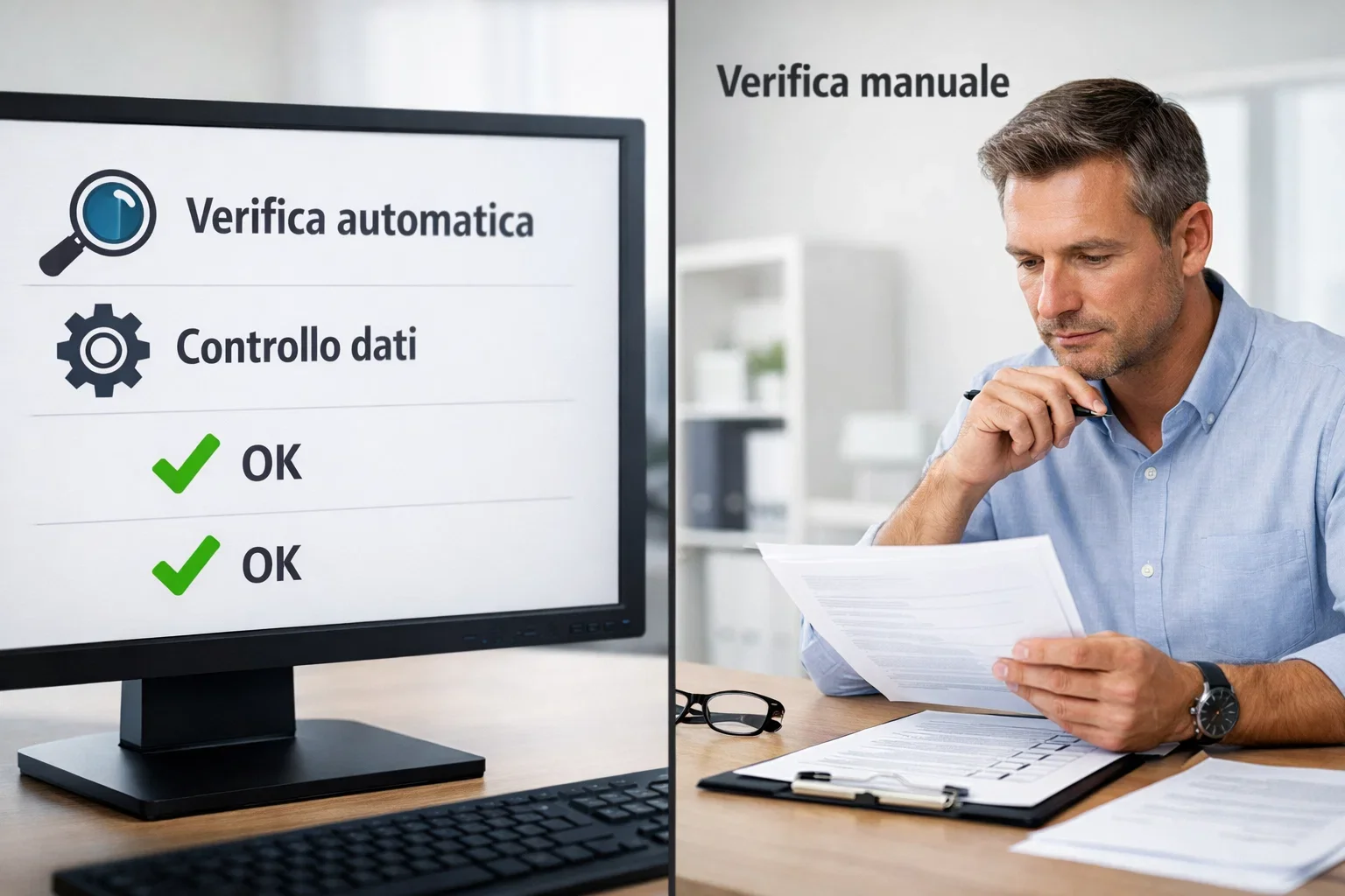 Processo di verifica automatica e manuale