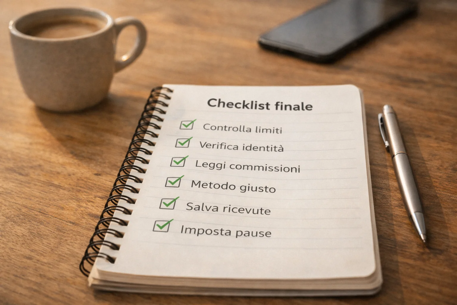 Checklist per depositi senza errori