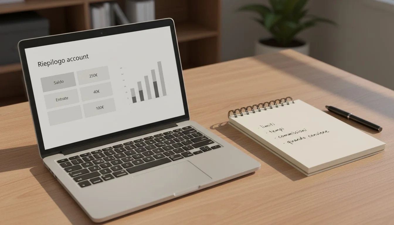 Dashboard di gestione finanziaria su laptop