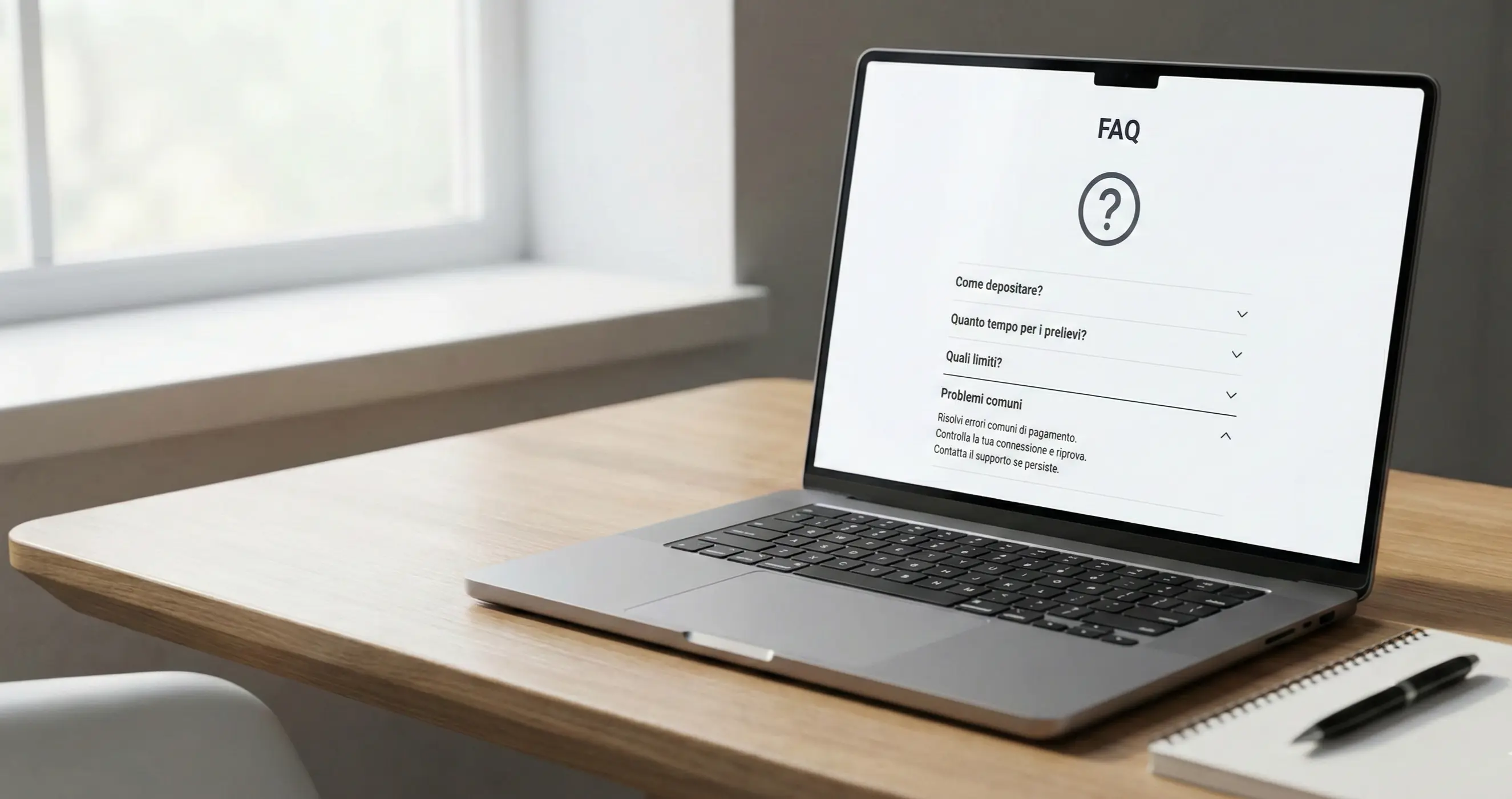 Domande frequenti su depositi e prelievi scommesse