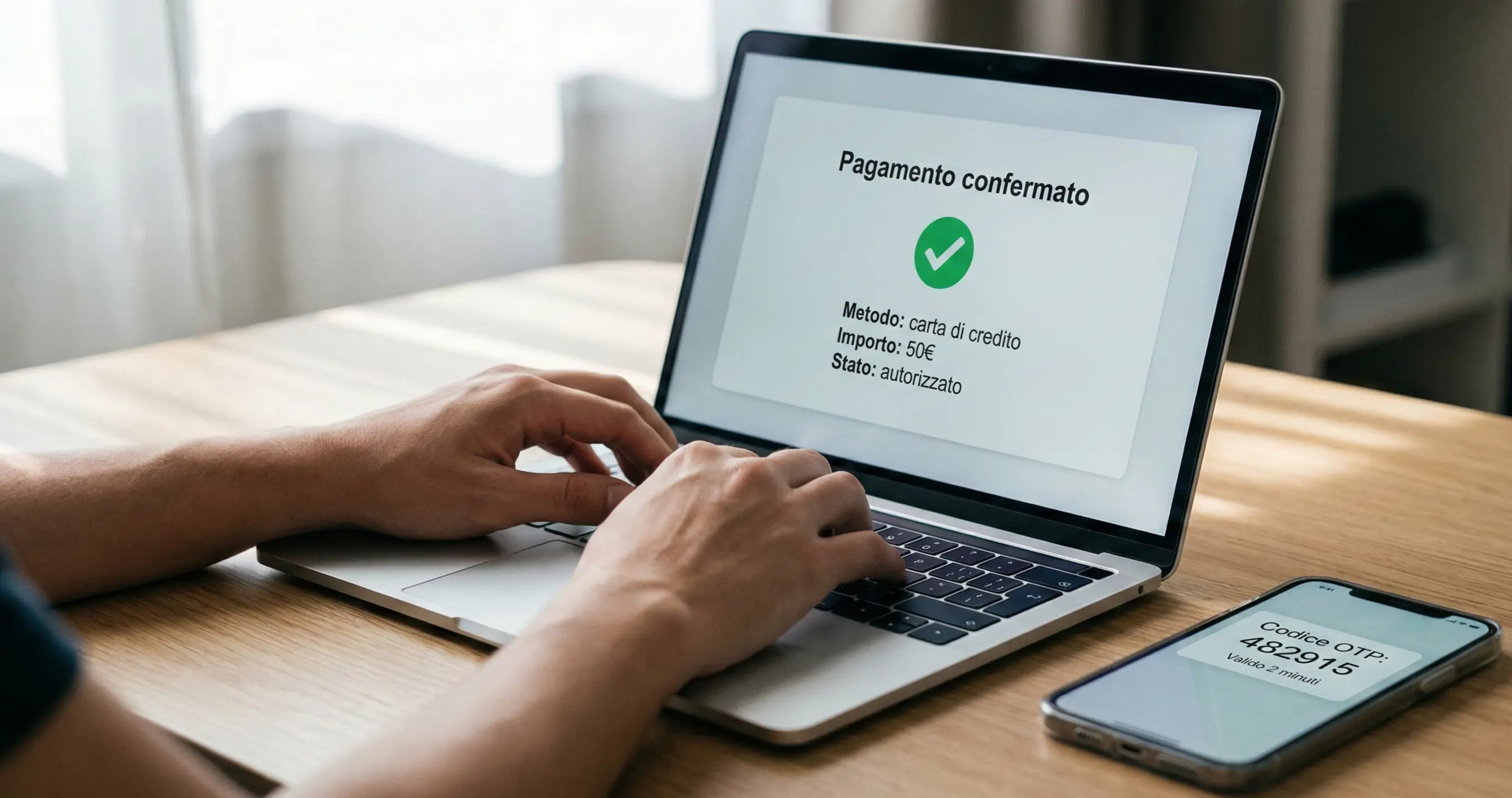 Pagamento sicuro online con carta di credito