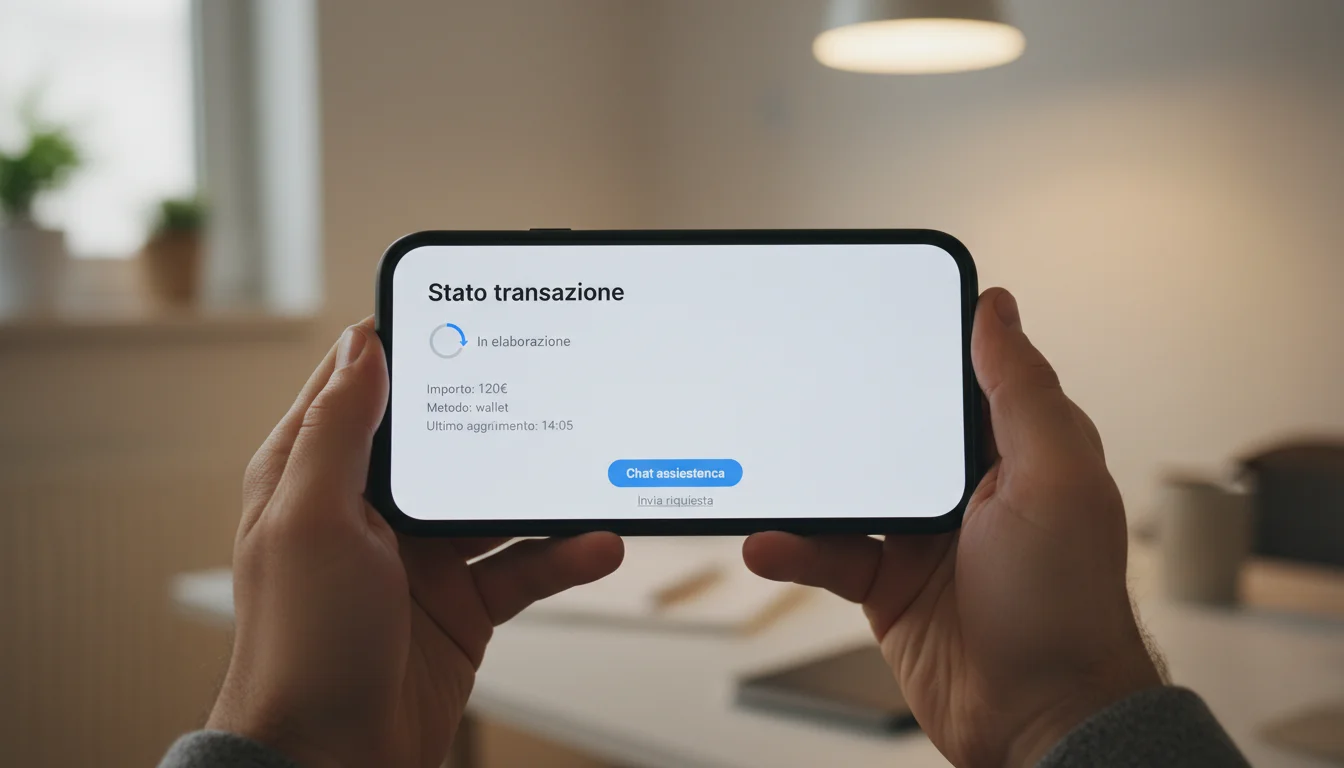 Verifica stato transazione su dispositivo mobile
