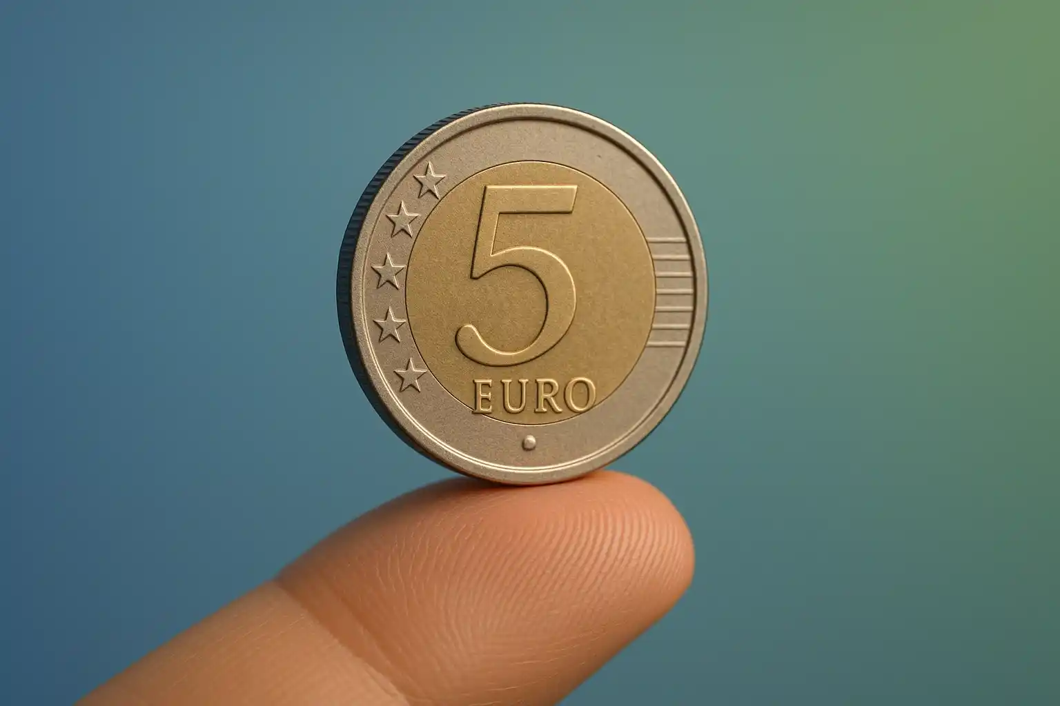Moneta da 5 euro rappresentante il deposito minimo per scommesse online in Italia