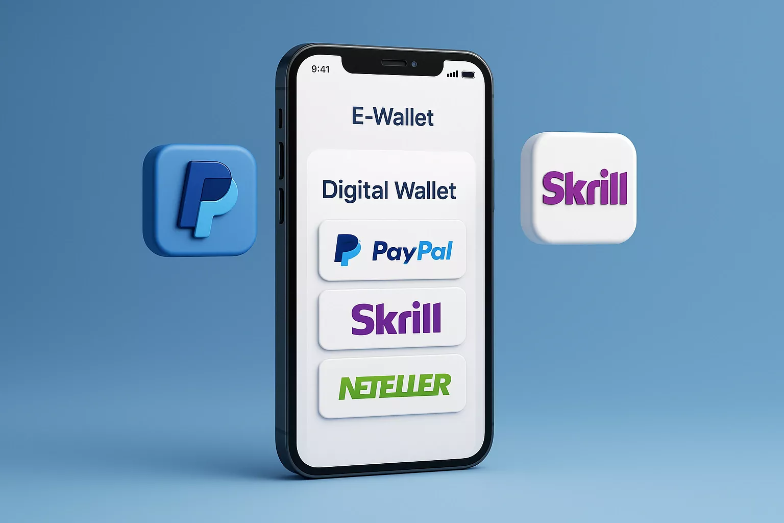 Portafogli elettronici PayPal, Skrill e Neteller per depositi veloci sui bookmaker